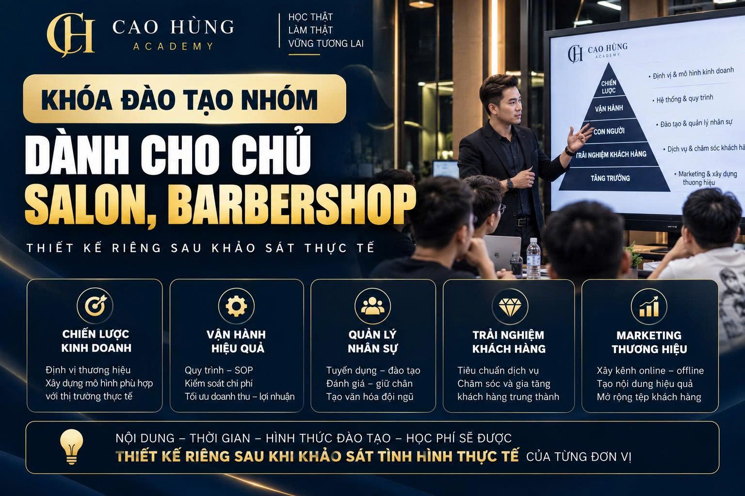 Khoá đào tạo nhóm dành cho chủ salon, barbershop